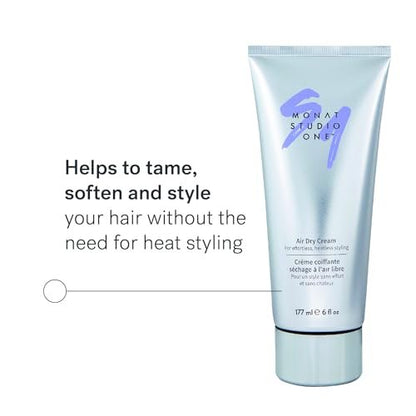 MONAT STUDIO ONE Air Dry Cream - Soft Hold, Frizz Control & Humidity Protection for All Hair Types, 6 fl. oz. Avelisse