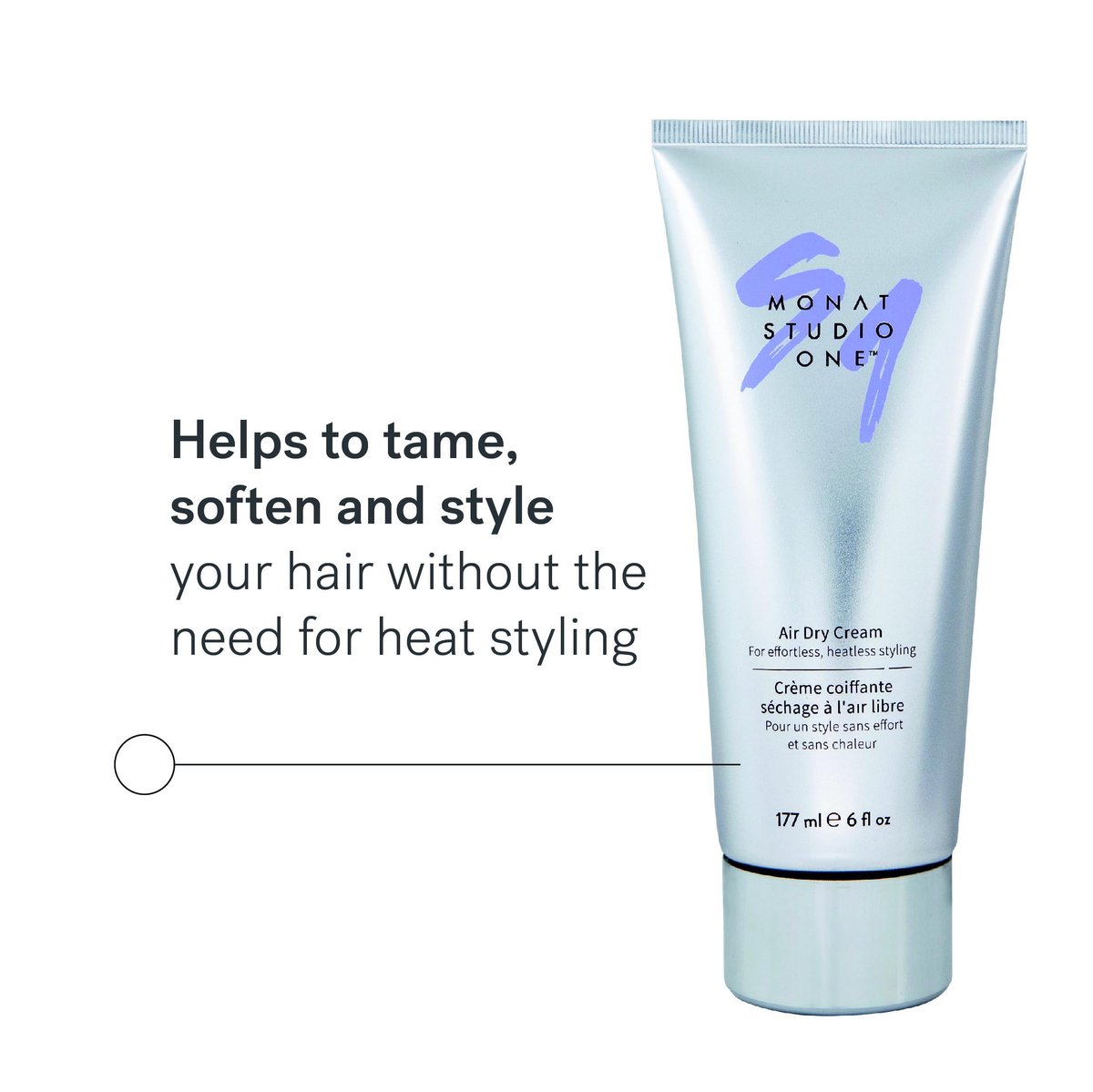 MONAT STUDIO ONE Air Dry Cream - Soft Hold, Frizz Control & Humidity Protection for All Hair Types, 6 fl. oz. Avelisse
