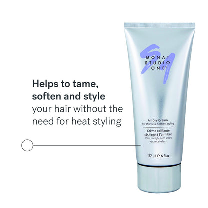 MONAT STUDIO ONE Air Dry Cream - Soft Hold, Frizz Control & Humidity Protection for All Hair Types, 6 fl. oz. Avelisse