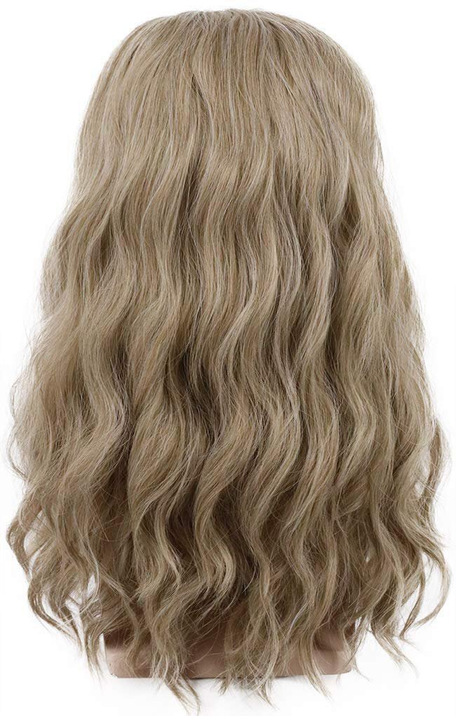 karlery Men's Long Curly Wave Light Brown Wig - Synthetic Cosplay Wig for Halloween, Anime, and Costume Parties Avelisse