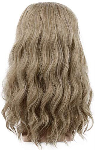 karlery Men's Long Curly Wave Light Brown Wig - Synthetic Cosplay Wig for Halloween, Anime, and Costume Parties Avelisse