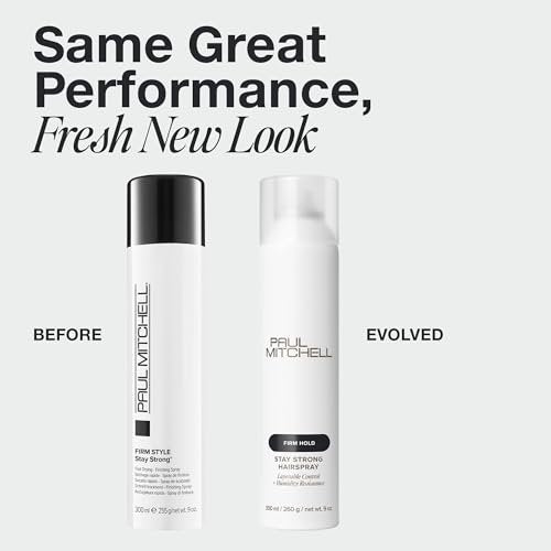 Paul Mitchell Stay Strong Hairspray - Layerable Control & Humidity Resistance for All Hair Types - 9 oz Avelisse