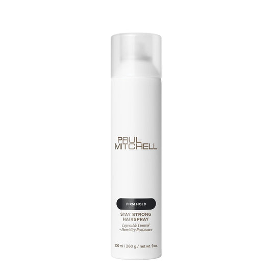 Paul Mitchell Stay Strong Hairspray - Layerable Control & Humidity Resistance for All Hair Types - 9 oz Avelisse