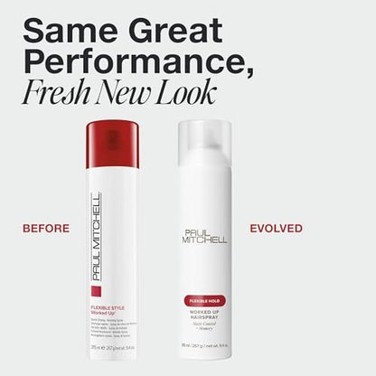 Paul Mitchell Worked Up Hairspray – Static Control, Memory & Flexible Hold for All Hair Types, 9.4 oz Avelisse