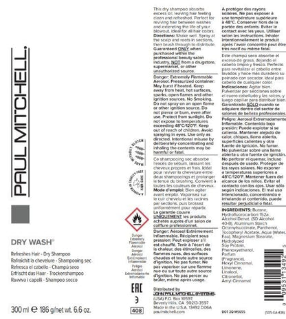 Paul Mitchell Dry Wash Dry Shampoo – Refreshes All Hair Types, 6.6 oz Avelisse