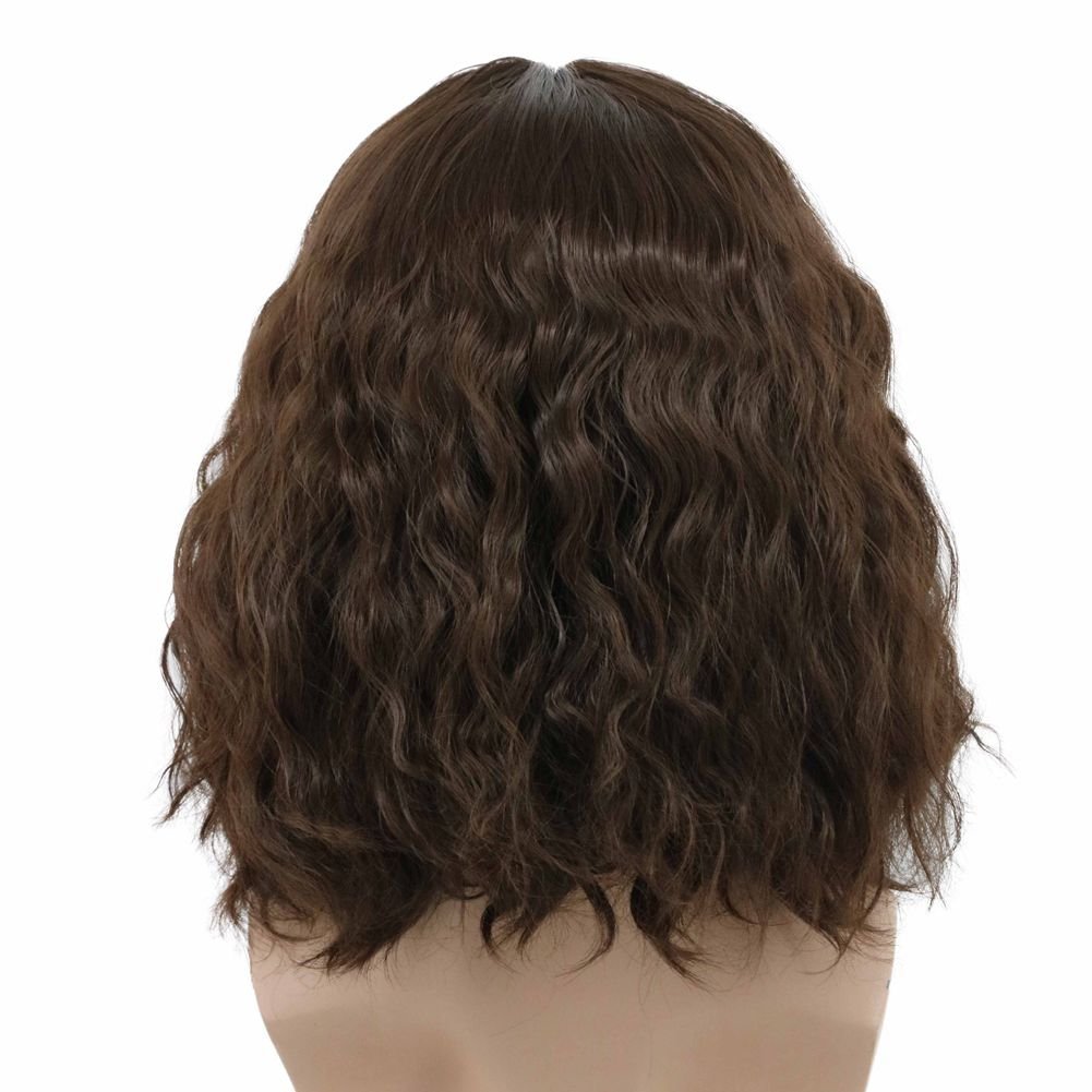 karlery Men's Fluffy Short Curly Brown Wig - Halloween Cosplay Wig for Costume Parties - görsel 7