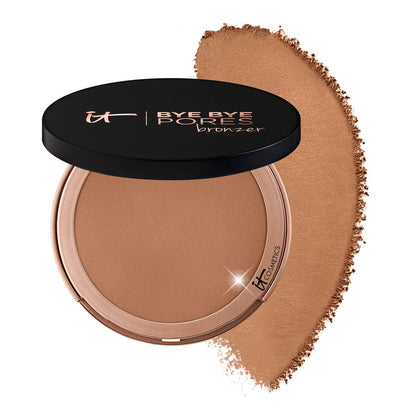 IT Cosmetics Bye Bye Pores Anti-Aging Bronzer – Universal Shade, Sun-Kissed Glow, Diffuses Pores & Fine Lines, Talc-Free, with Hyaluronic Acid Avelisse