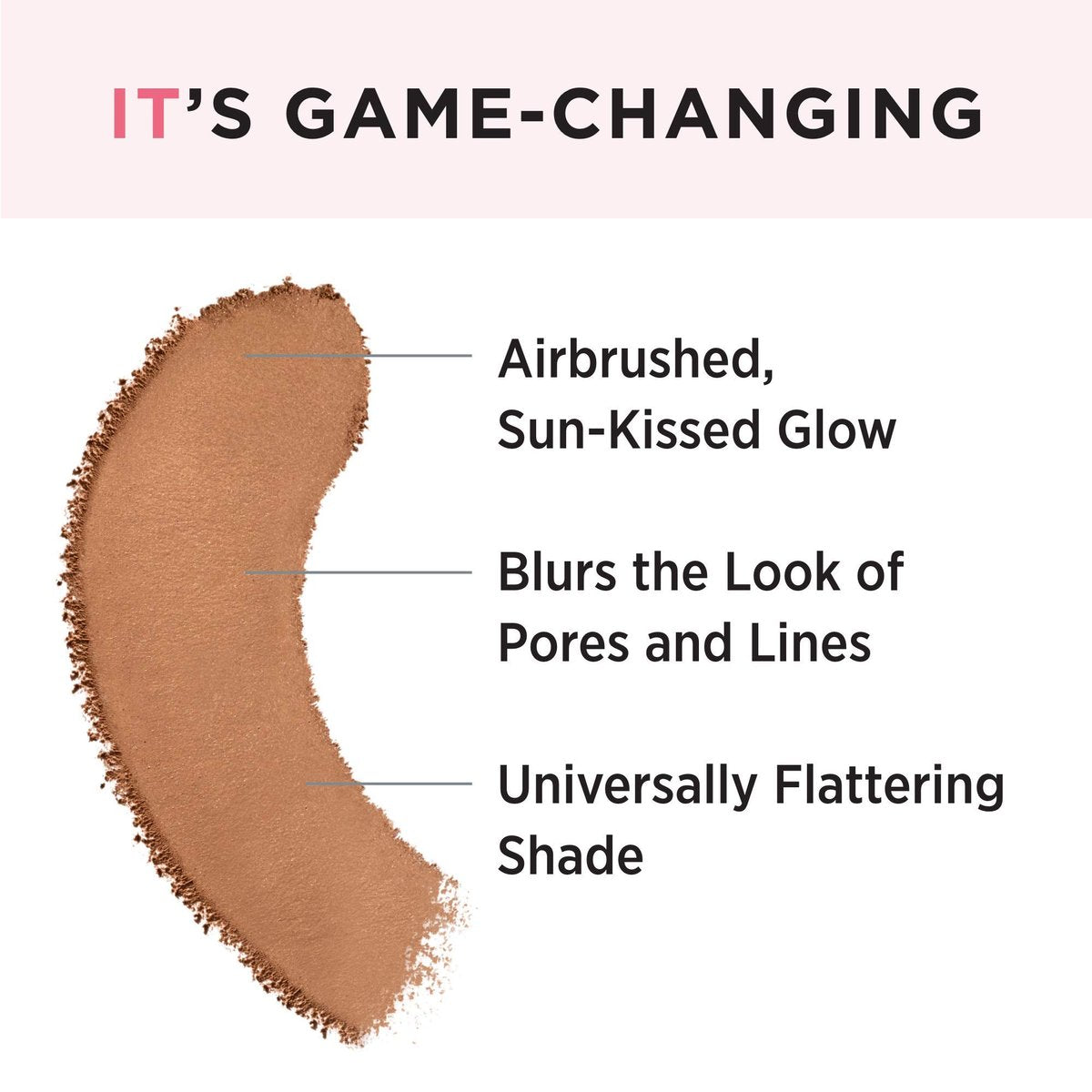 IT Cosmetics Bye Bye Pores Anti-Aging Bronzer – Universal Shade, Sun-Kissed Glow, Diffuses Pores & Fine Lines, Talc-Free, with Hyaluronic Acid Avelisse