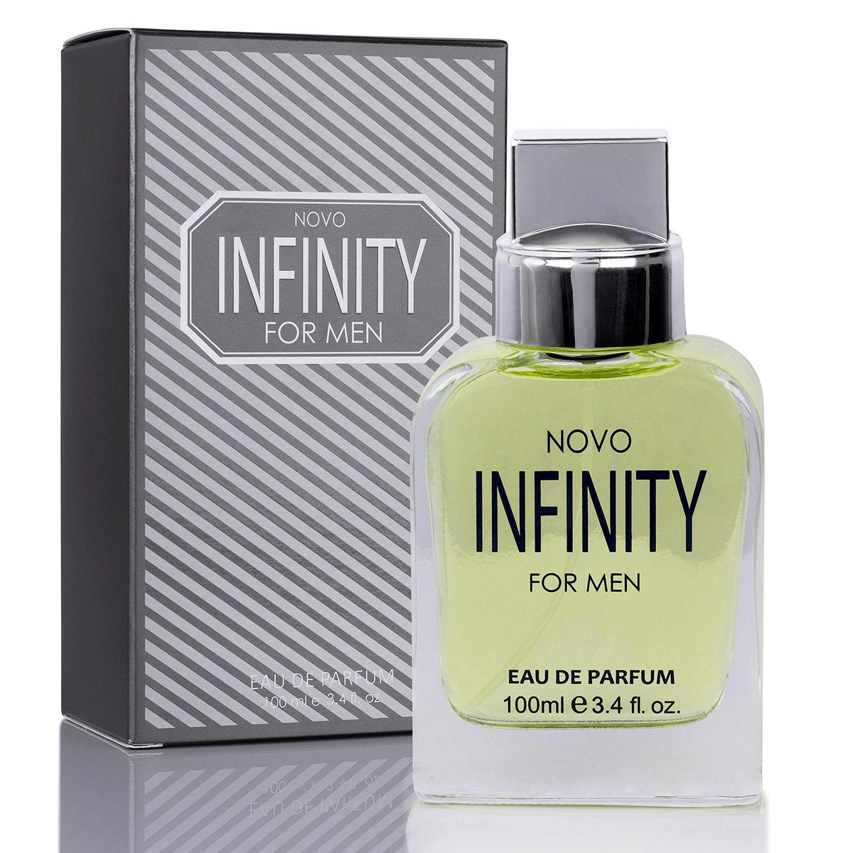 NovoGlow Novo Infinity for Men Eau De Parfum Spray - 3.4 Fl Oz - Citrusy & Floral Top Notes, Long-Lasting Freshness Avelisse