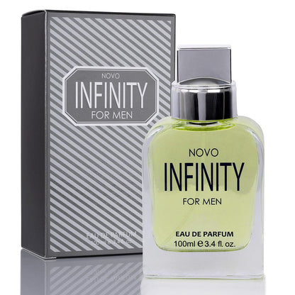 NovoGlow Novo Infinity for Men Eau De Parfum Spray - 3.4 Fl Oz - Citrusy & Floral Top Notes, Long-Lasting Freshness Avelisse