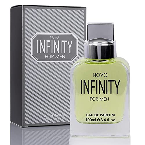 NovoGlow Novo Infinity for Men Eau De Parfum Spray - 3.4 Fl Oz - Citrusy & Floral Top Notes, Long-Lasting Freshness Avelisse