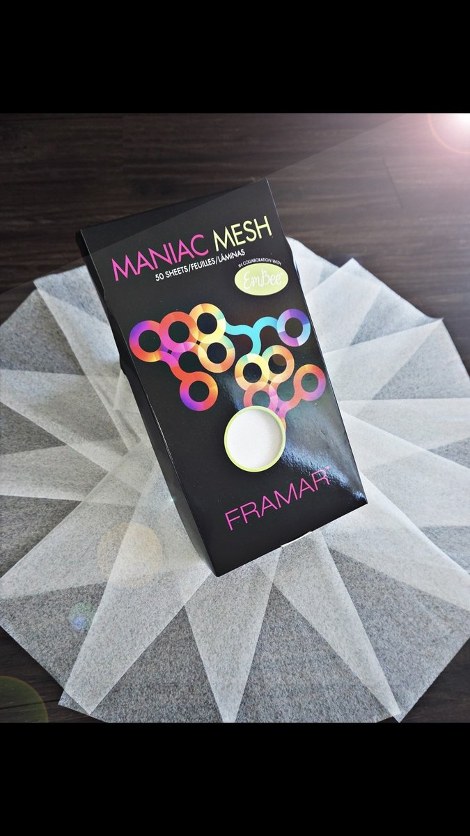 FRAMAR Maniac Mesh Sheets - 50 Pack Reusable Mesh Strips for Hair Dye, Color, and Bleach Avelisse