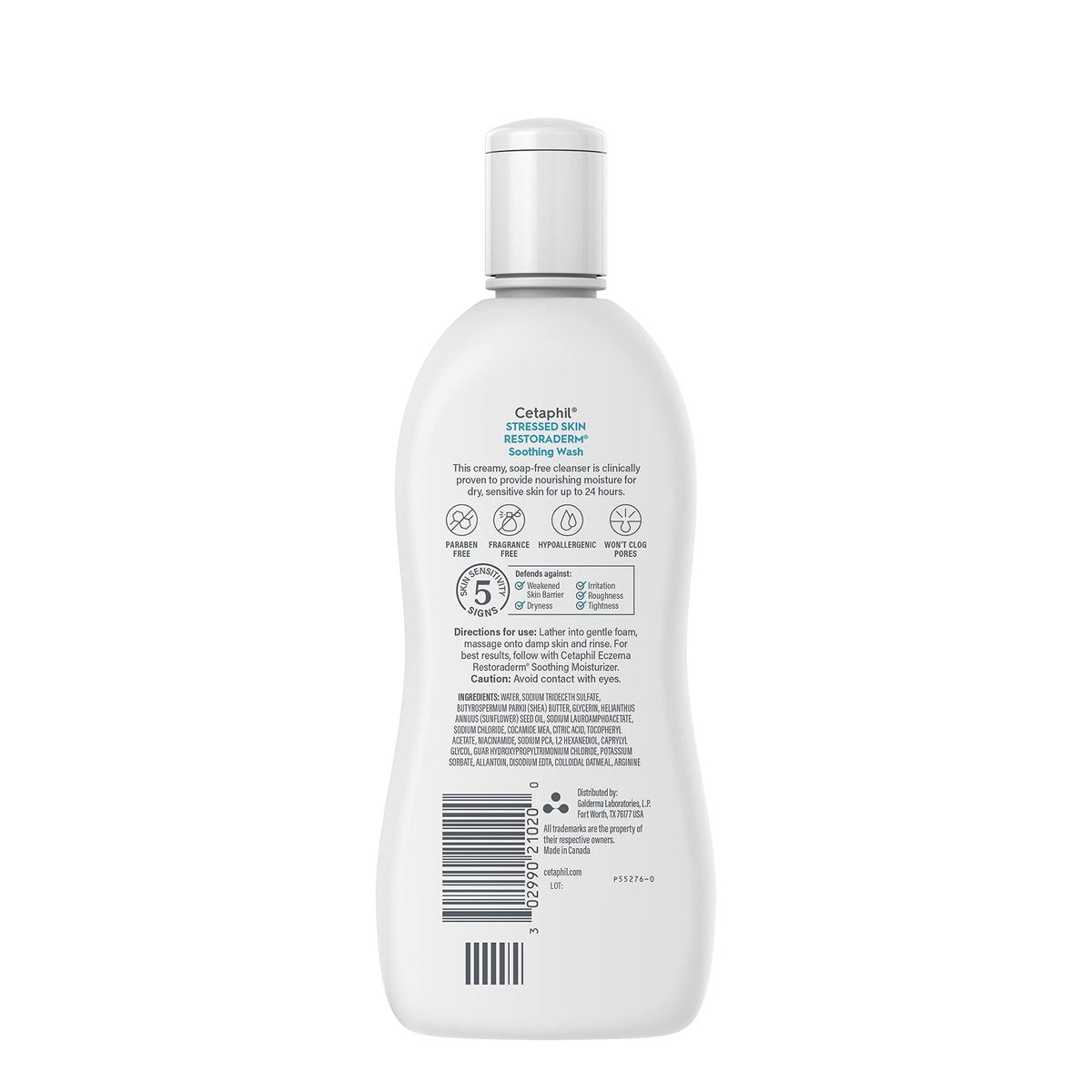 Cetaphil RESTORADERM Soothing Wash for Dry, Stressed Skin - 10 fl oz, Hypoallergenic, Soap & Paraben Free Avelisse