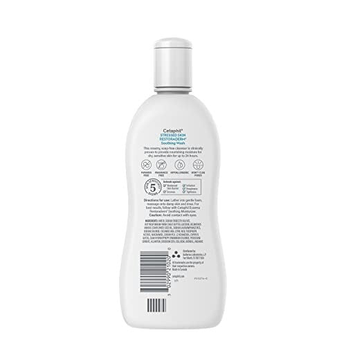 Cetaphil RESTORADERM Soothing Wash for Dry, Stressed Skin - 10 fl oz, Hypoallergenic, Soap & Paraben Free Avelisse