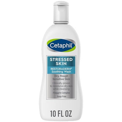 Cetaphil RESTORADERM Soothing Wash for Dry, Stressed Skin - 10 fl oz, Hypoallergenic, Soap & Paraben Free Avelisse