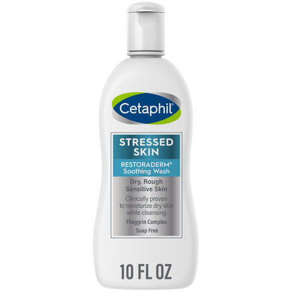 Cetaphil RESTORADERM Soothing Wash for Dry, Stressed Skin - 10 fl oz, Hypoallergenic, Soap & Paraben Free Avelisse