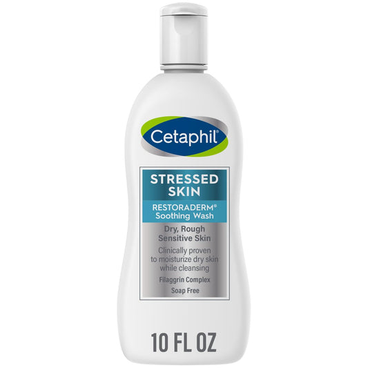 Cetaphil RESTORADERM Soothing Wash for Dry, Stressed Skin - 10 fl oz, Hypoallergenic, Soap & Paraben Free Avelisse