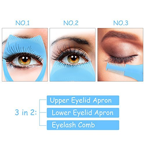 TecUnite 6-Piece 3-in-1 Mascara Shield, Applicator Guard & Eyelash Guide for Flawless Makeup (3 Colors) - görsel 10
