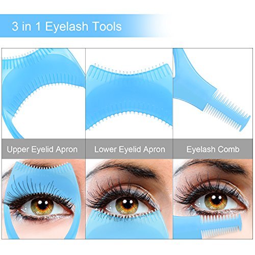TecUnite 6-Piece 3-in-1 Mascara Shield, Applicator Guard & Eyelash Guide for Flawless Makeup (3 Colors) - görsel 6