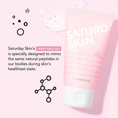 Saturday Skin Rub-A-Dub Refining Peel Gel – Gentle Exfoliating Face Wash with Fruit Enzymes, Dead Skin Remover for Face (2.53 Fl Oz / 75ml)