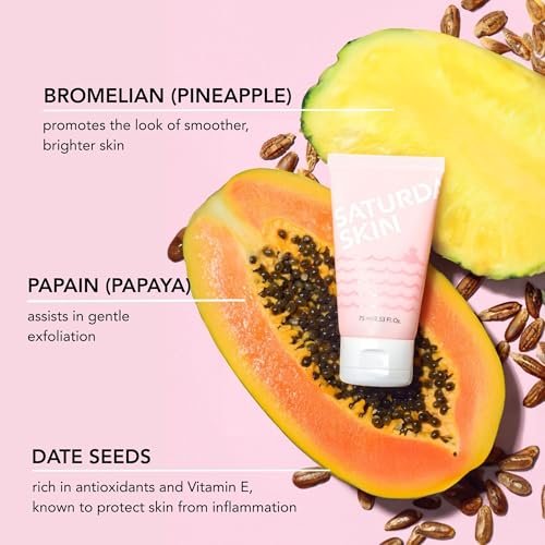 Saturday Skin Rub-A-Dub Refining Peel Gel – Gentle Exfoliating Face Wash with Fruit Enzymes, Dead Skin Remover for Face (2.53 Fl Oz / 75ml) - görsel 15
