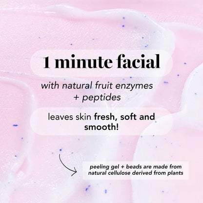 Saturday Skin Rub-A-Dub Refining Peel Gel – Gentle Exfoliating Face Wash with Fruit Enzymes, Dead Skin Remover for Face (2.53 Fl Oz / 75ml)
