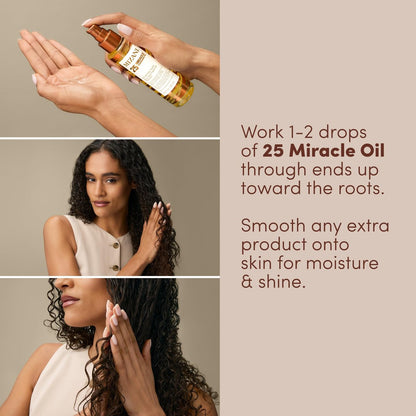 Mizani 25 Miracle Nourishing Hair Oil for Curly Hair - Lightweight, Anti-Frizz, Silicone-Free, Paraben-Free with Coconut and Jojoba Oil, 4.2 Fl Oz Avelisse