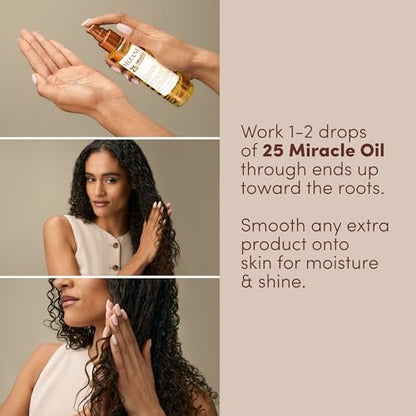 Mizani 25 Miracle Nourishing Hair Oil for Curly Hair - Lightweight, Anti-Frizz, Silicone-Free, Paraben-Free with Coconut and Jojoba Oil, 4.2 Fl Oz Avelisse