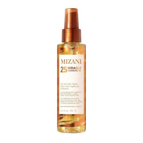 Mizani 25 Miracle Nourishing Hair Oil for Curly Hair - Lightweight, Anti-Frizz, Silicone-Free, Paraben-Free with Coconut and Jojoba Oil, 4.2 Fl Oz Avelisse