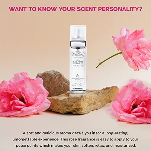 Original Bulgarian Rose Perfume - Natural Eau de Parfum - Long Lasting Freshness - Paraben Free - Unisex Fragrance - 28ml Avelisse
