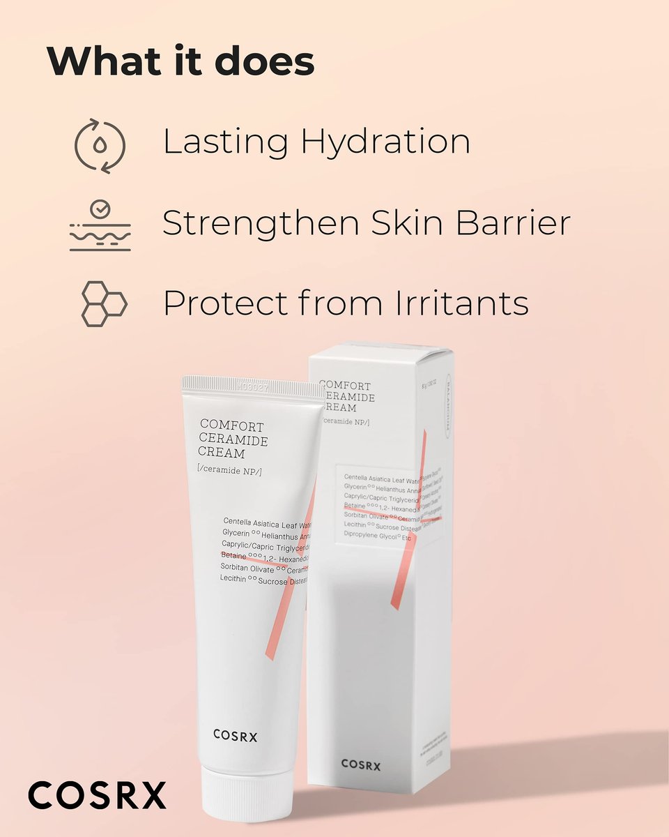 COSRX Balancium Comfort Ceramide Cream - 2.82 oz / 80g | Centella Asiatica Matte Balm | Korean Skin Care, Animal Testing Free, Paraben Free Avelisse