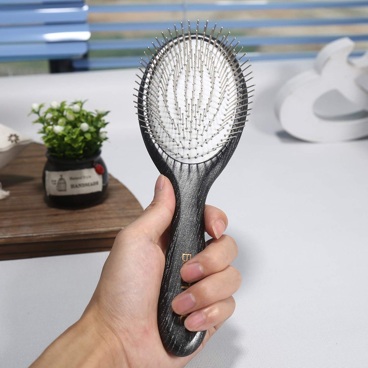 BESTOOL Paddle Detangler Hair Brush with Metal Bristles – Anti-Static for All Hair Types, Wet & Dry Use Avelisse