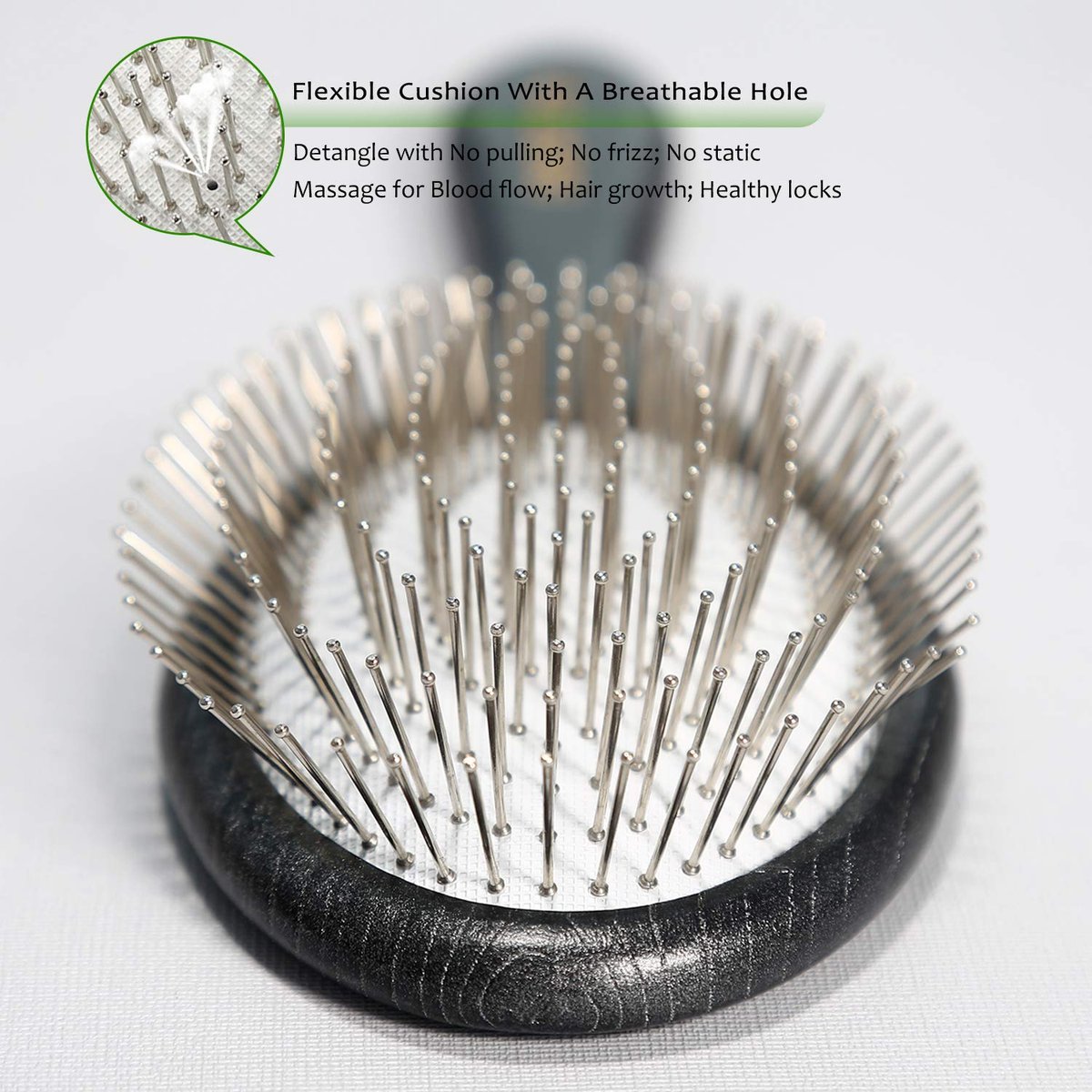 BESTOOL Paddle Detangler Hair Brush with Metal Bristles – Anti-Static for All Hair Types, Wet & Dry Use Avelisse