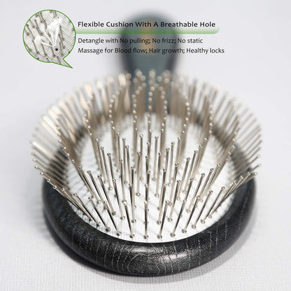 BESTOOL Paddle Detangler Hair Brush with Metal Bristles – Anti-Static for All Hair Types, Wet & Dry Use Avelisse