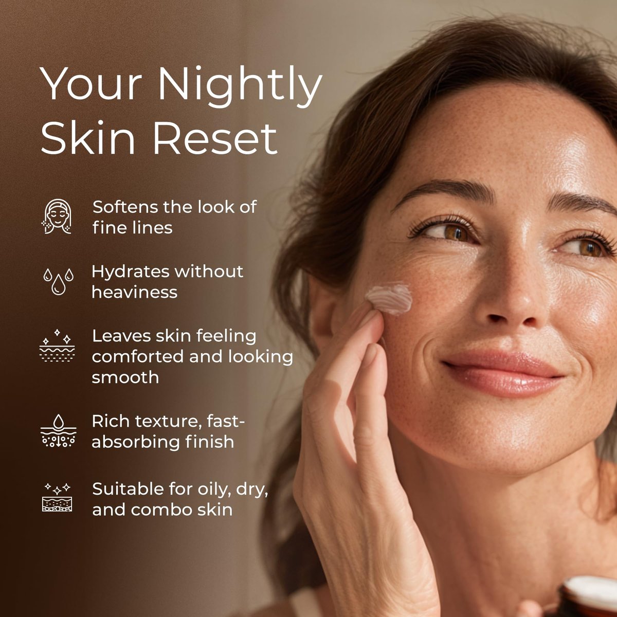 Tree To Tub Retinol Anti Aging Face Moisturizer for Dry & Sensitive Skin - Anti Wrinkle Hyaluronic Acid Facial Moisturizer, Vitamin A & E Night Cream with Organic Aloe & Natural Ginseng - görsel 6
