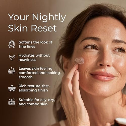 Tree To Tub Retinol Anti Aging Face Moisturizer for Dry & Sensitive Skin - Anti Wrinkle Hyaluronic Acid Facial Moisturizer, Vitamin A & E Night Cream with Organic Aloe & Natural Ginseng