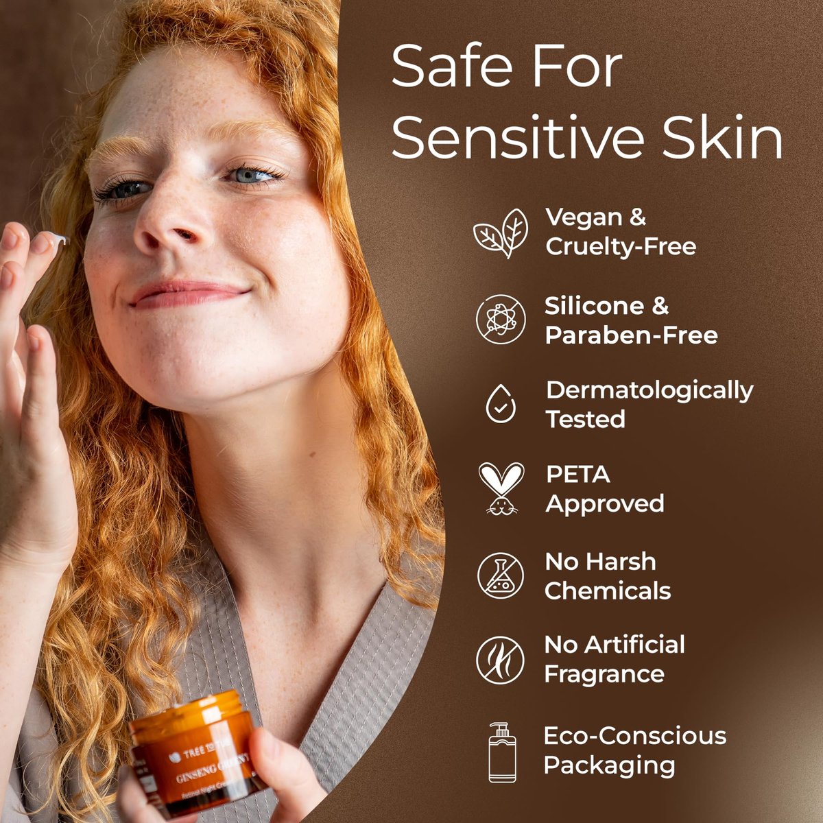 Tree To Tub Retinol Anti Aging Face Moisturizer for Dry & Sensitive Skin - Anti Wrinkle Hyaluronic Acid Facial Moisturizer, Vitamin A & E Night Cream with Organic Aloe & Natural Ginseng - görsel 16