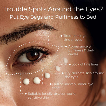 Tree To Tub Retinol Under Eye Cream for Dark Circles, Puffiness, Wrinkles, Bags Under Eyes - Sensitive Skin Night Eye Moisturizer with Hyaluronic Acid, Organic Green Tea, Natural Ginseng