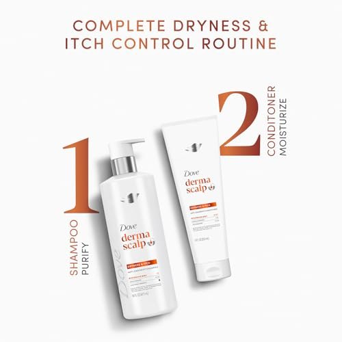 Dove DermaCare Scalp Dryness & Itch Relief Shampoo and Conditioner Set - Anti-Dandruff, Anti-Frizz, Smoothing Hair Care, 12 oz (2 Piece Set) Avelisse