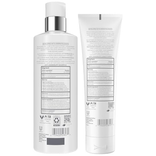 Dove DermaCare Scalp Dryness & Itch Relief Shampoo and Conditioner Set - Anti-Dandruff, Anti-Frizz, Smoothing Hair Care, 12 oz (2 Piece Set) Avelisse