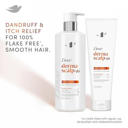 Dove DermaCare Scalp Dryness & Itch Relief Shampoo and Conditioner Set - Anti-Dandruff, Anti-Frizz, Smoothing Hair Care, 12 oz (2 Piece Set) Avelisse