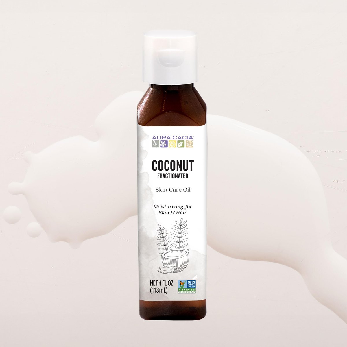 Aura Cacia Fractioned Coconut Oil Skin Care Oil, 4 Fl Oz - görsel 9