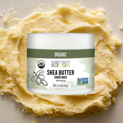 Aura Cacia Organic Shea Butter | Unrefined Body Care | 3.25 oz Avelisse