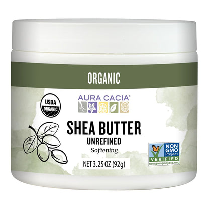 Aura Cacia Organic Shea Butter | Unrefined Body Care | 3.25 oz Avelisse