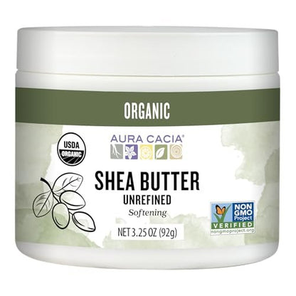 Aura Cacia Organic Shea Butter | Unrefined Body Care | 3.25 oz Avelisse