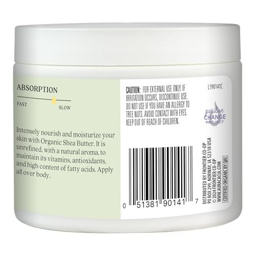 Aura Cacia Organic Shea Butter | Unrefined Body Care | 3.25 oz Avelisse