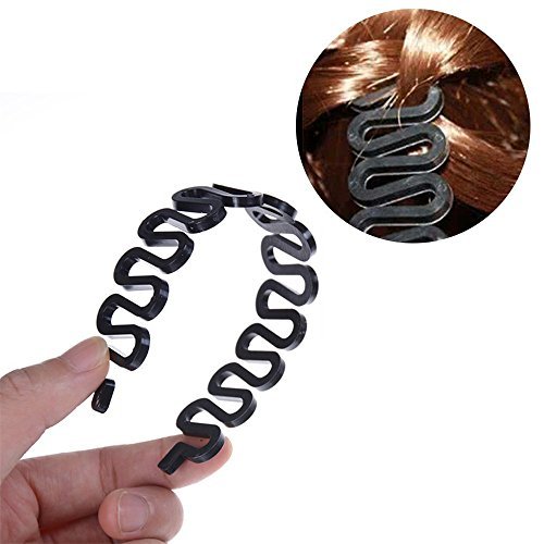3-Pack Hair Braiding Tool Roller with Hook – Magic Twist Styling Bun Maker, DIY Hair Accessories (Black) - görsel 6