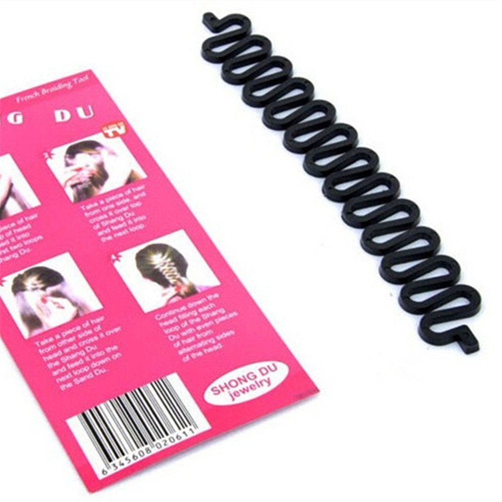 3-Pack Hair Braiding Tool Roller with Hook – Magic Twist Styling Bun Maker, DIY Hair Accessories (Black) - görsel 13