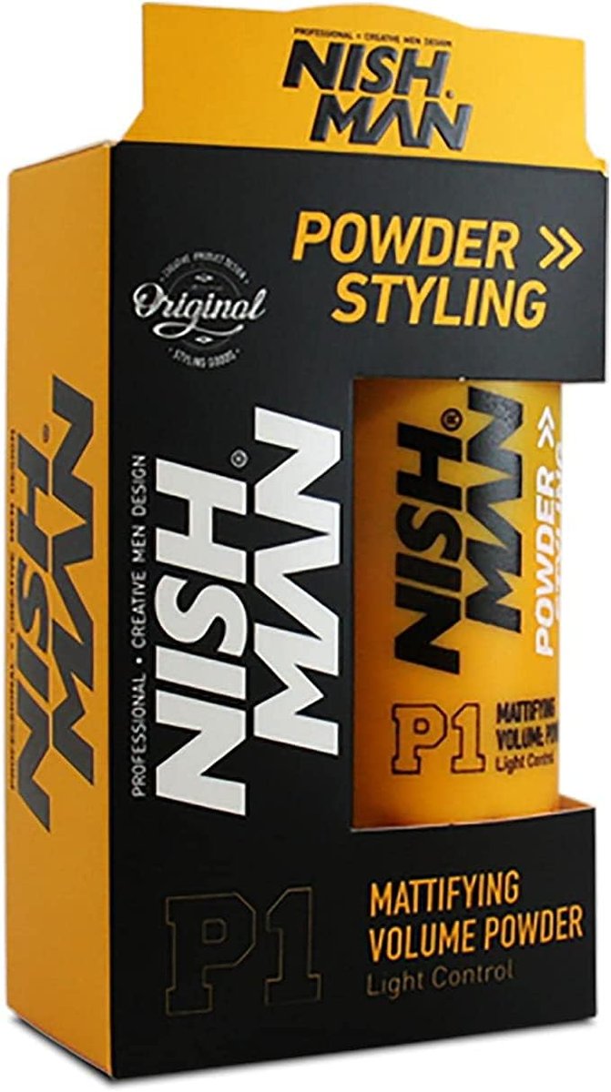 Nishman Hair Styling Powder Wax – Root Lifting Powder for Fine Hair, 20g (P1) - görsel 1