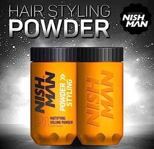 Nishman Hair Styling Powder Wax – Root Lifting Powder for Fine Hair, 20g (P1) - görsel 16